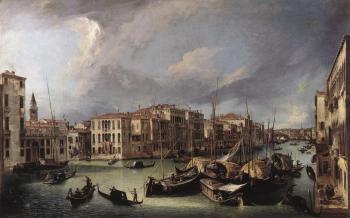 Canaletto : The Grand Canal with the Rialto Bridge in the Background